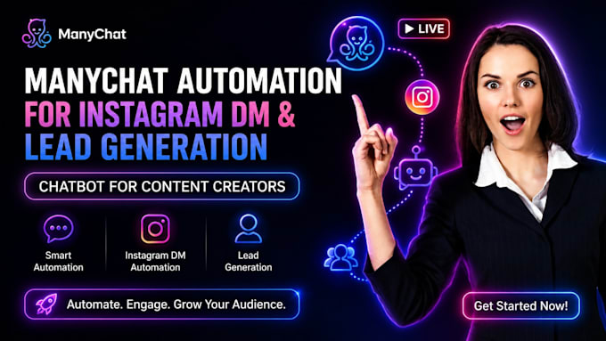 setup manychat automation for instagram dm and lead generation chatbot