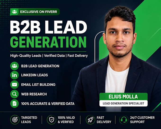 provide targeted b2b leads, linkedin leads and verified email lists