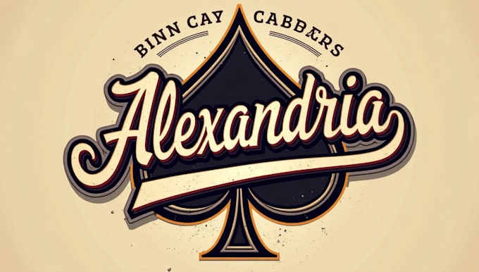 do awesome style alexandria aces vintage logo design