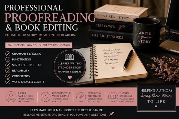 proofread your book, novel