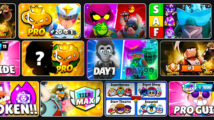 design a high CTR brawl stars thumbnail that gets clicks
