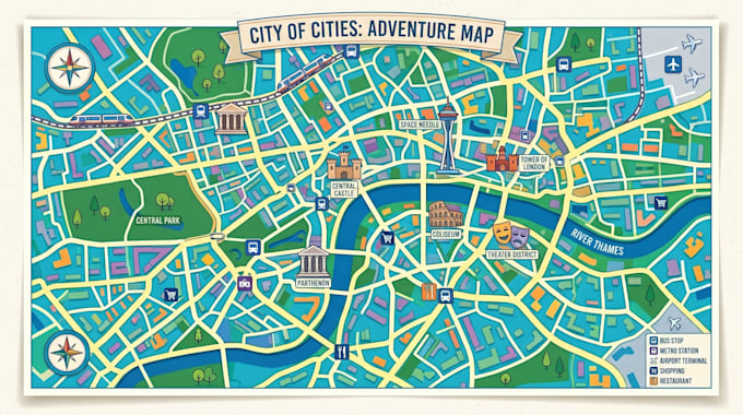 design professional city maps, tourist maps, and vector maps
