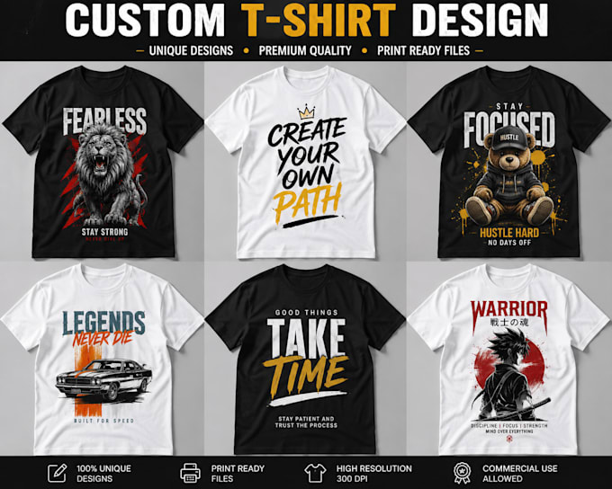 create professional custom t shirt designs for print