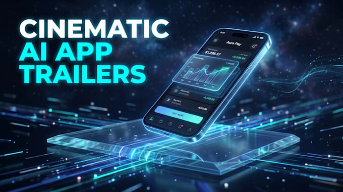 create a cinematic ai app trailer and product video