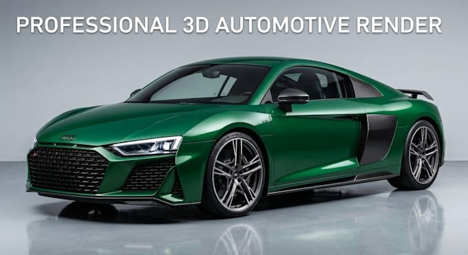 create realistic car rendering and automotive visualization