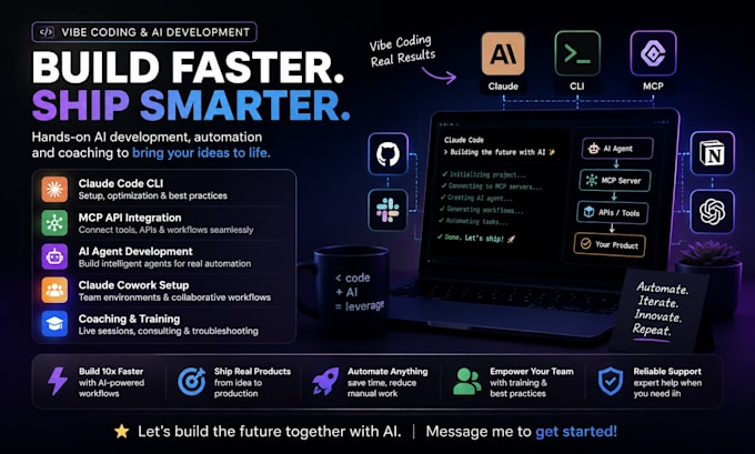 set up claude code, mcp, ai agents and provide coaching for automation