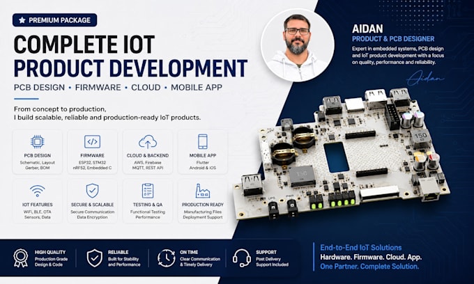 build your custom iot device pcb firmware cloud and mobile app