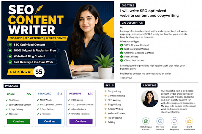 write SEO optimized articles and blog posts