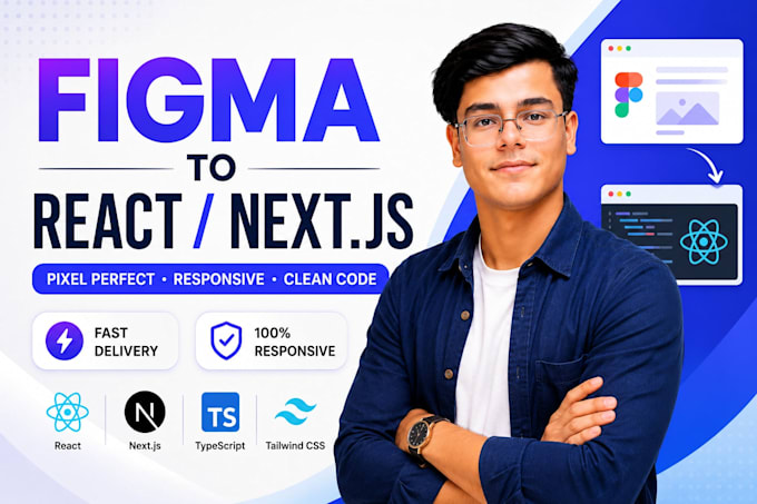 convert figma to react js or next js using tailwind CSS