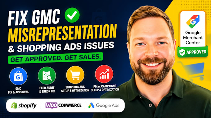 fix google merchant center misrepresentation and shopping ads issues, gmc fix