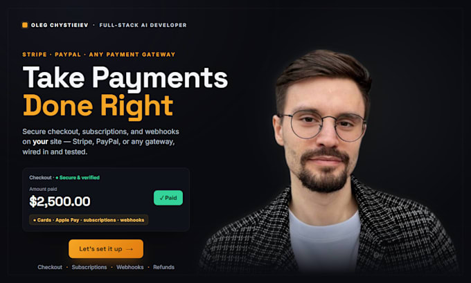 integrate stripe paypal or payment gateway into your website