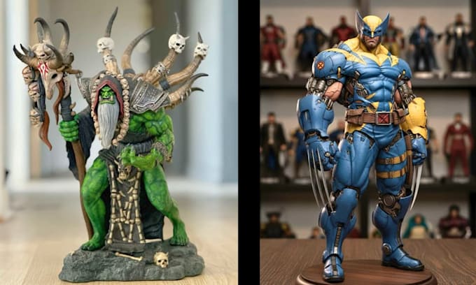 3d print and paint custom miniatures figurines cosplay props