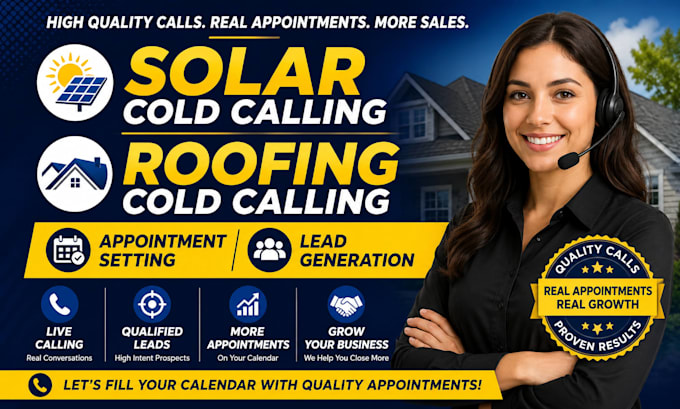 solar cold calling, roofing cold calling, appointment setting,lead generation
