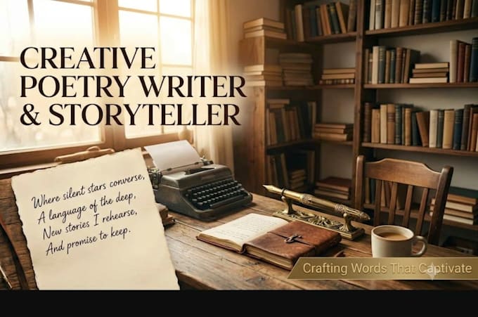 be your creative poetry writer and storyteller
