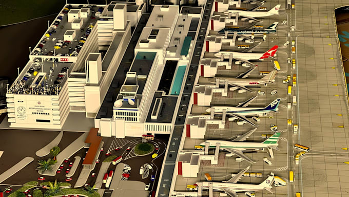 do 3d airport design,  airport concept, layout, masterplan