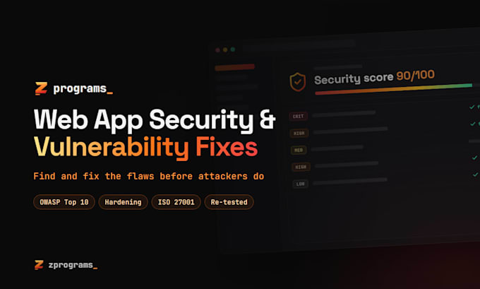 secure your web app and fix security vulnerabilities