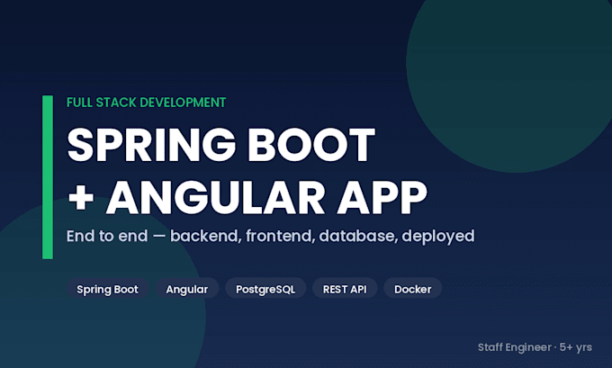 develop full stack web application with spring boot angular and postgresql