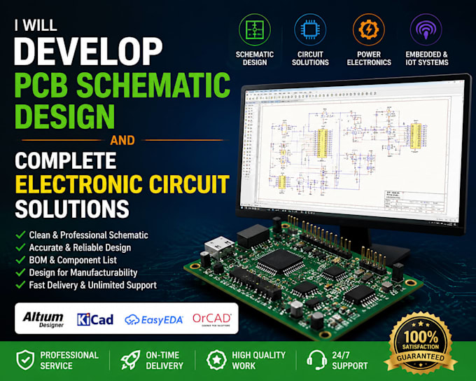design professional pcb,custom circult schematics and pcb layouts