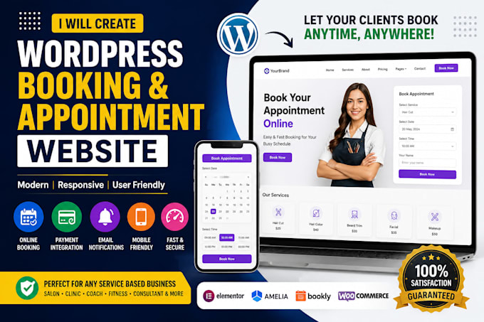 create a wordpress booking and appointment website