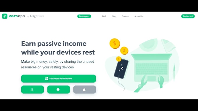 develop earning software, earning website, income software passive income app