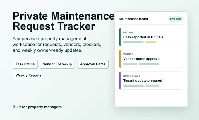 build a maintenance request tracker for property managers