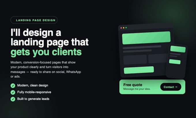 design and develop a professional landing page