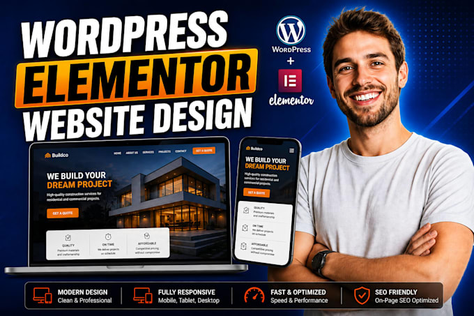 do wordpress website development with elementor pro, wordpress website redesign