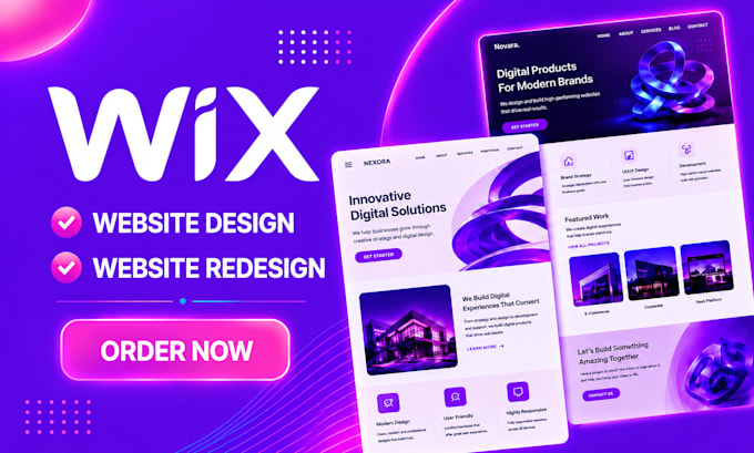 create wix website design,redesign wix website