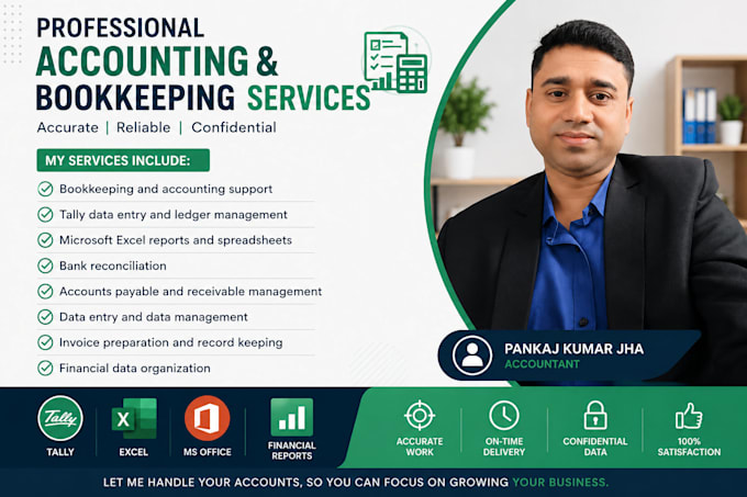 do bookkeeping, accounting, tally, excel and data entry tasks