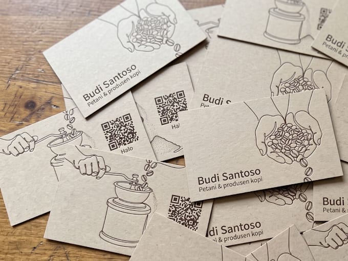 design premium business card with qr and digital profile