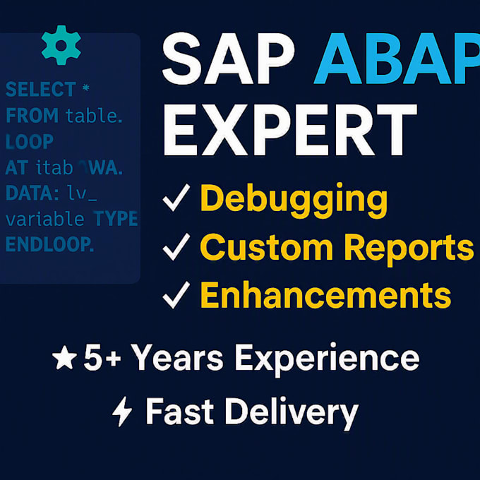 provide sap abap support, debugging and custom development