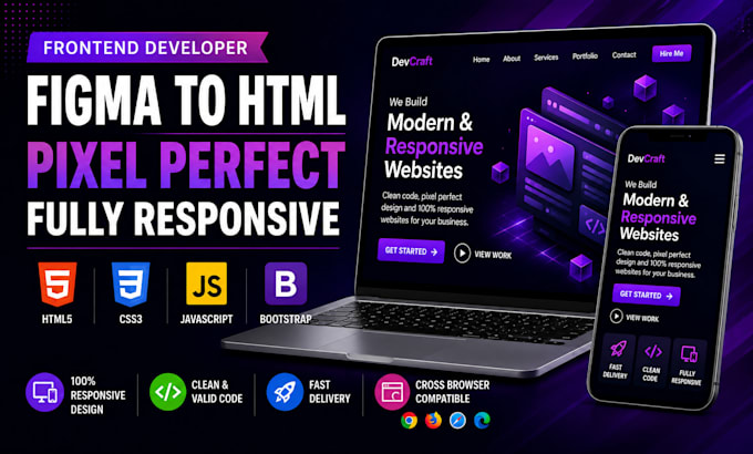 build a responsive landing page website