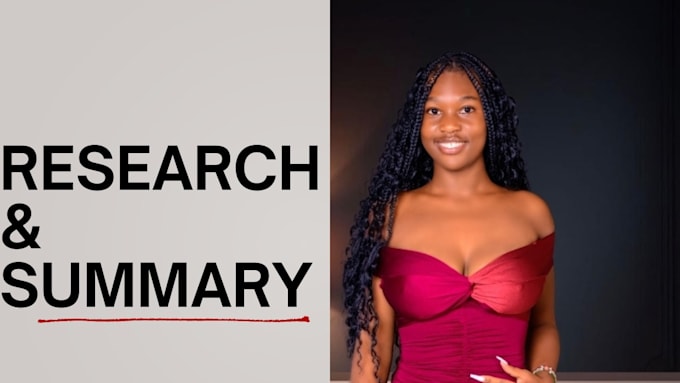 conduct comprehensive research and thorough summary