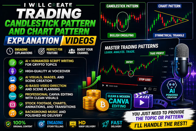 create trading candlestick pattern and chart pattern explanation videos