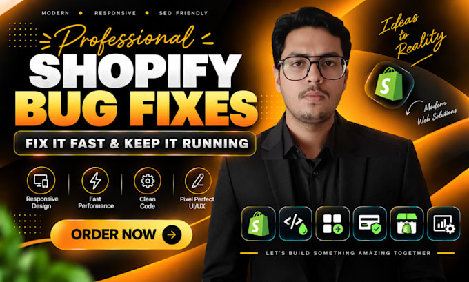 fix shopify bugs errors and do shopify theme customization coding