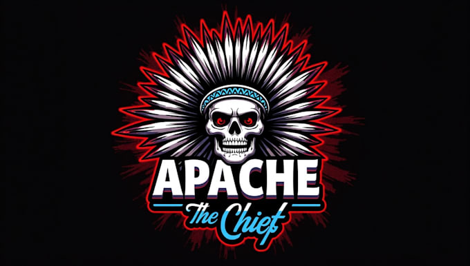 design super apache head logo with express delivery