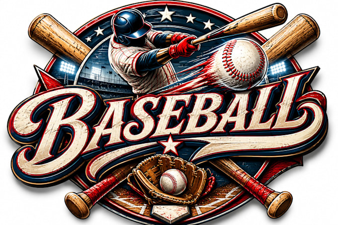 create a unique baseball logo with mascot or emblem design