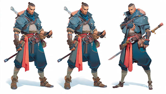create a beautiful character artwork for you