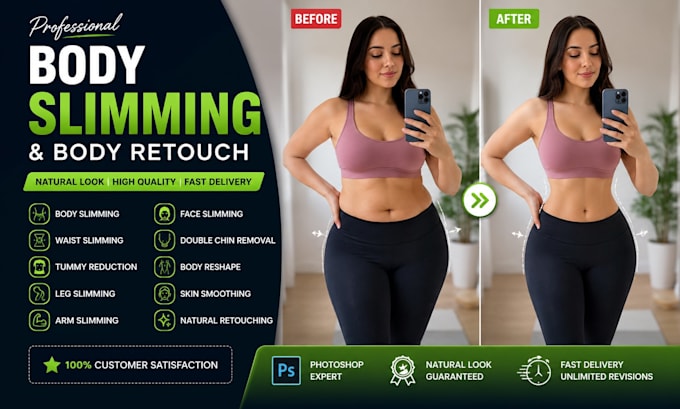 do ai image editing, realistic face swap and body slimming and retouching