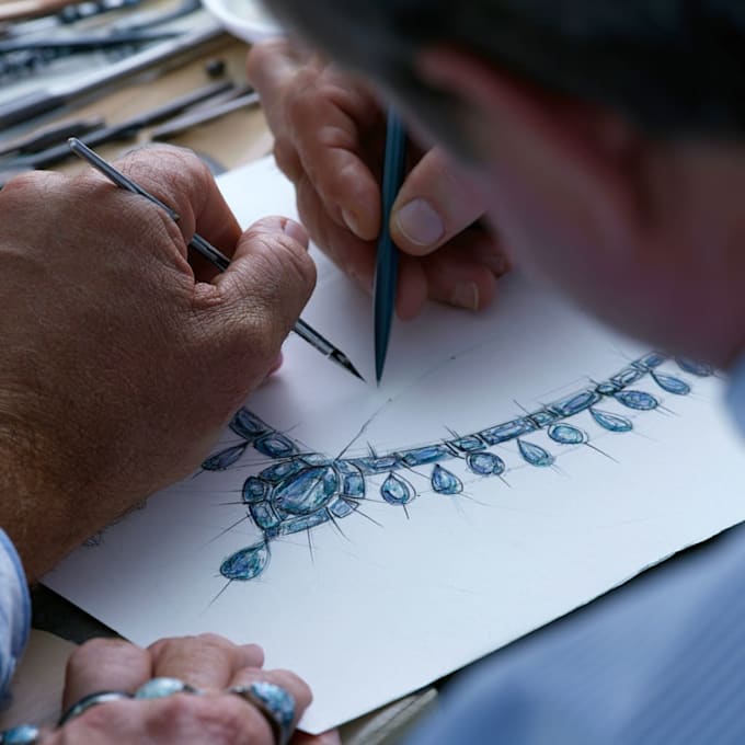 do a quick jewelry sketch design your concept