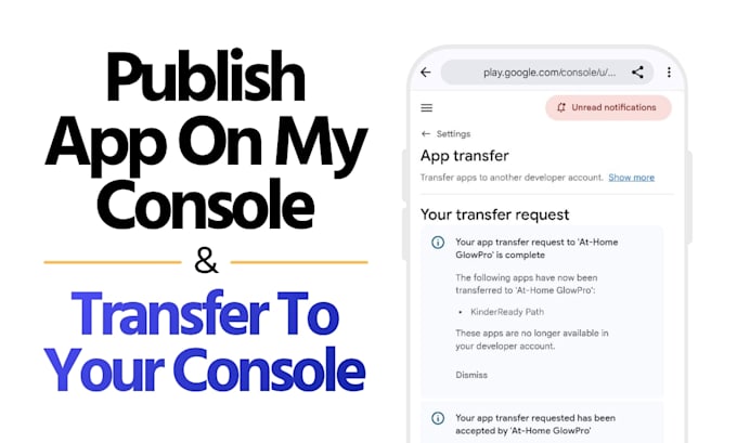 publish app on my console and transfer to your console