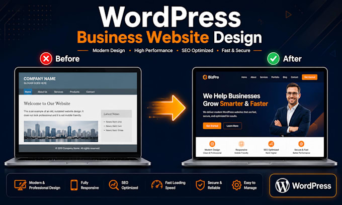 build a modern fast loading wordpress website for your business