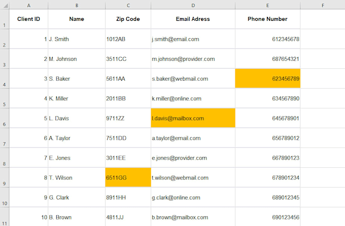 do manual data quality control and excel spreadsheet comparison