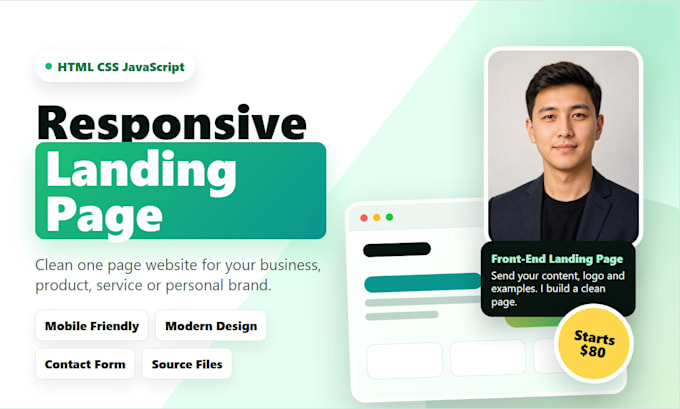 create a responsive landing page