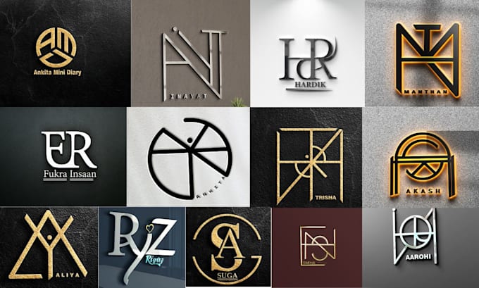 create a unique and stylish name logo design