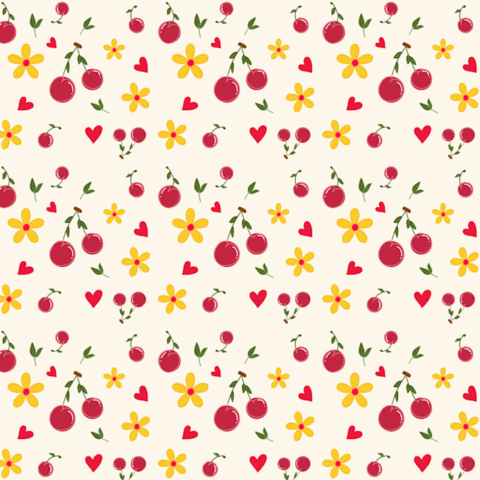 cute cherry seamless pattern high resolution