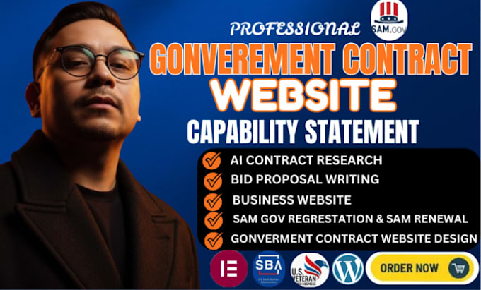 design a government contract website for sam gov contract bids
