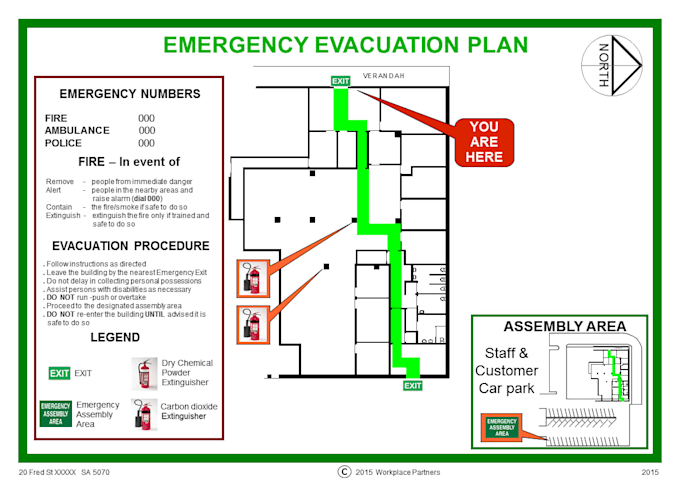 create professional fire safety plan, evacuation plan, and fire risk assessment