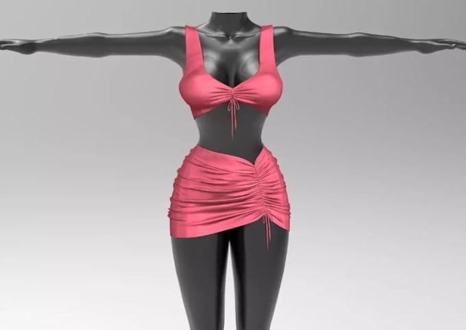 design and rig custom 3d clothing for second life