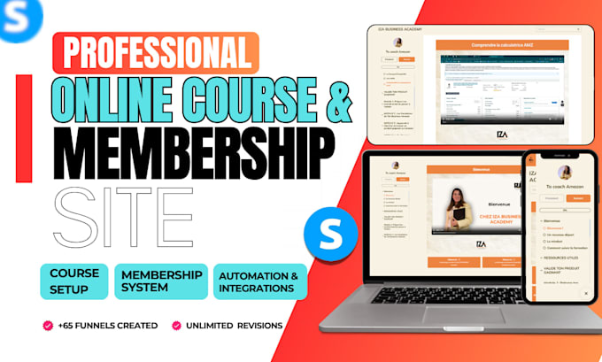 create membership website or online course on systeme io